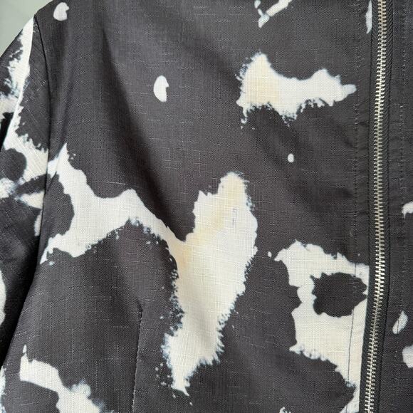 L'ATISTE BY AMY 1X Cut Out Mini Dress w/Balloon Sleeves Black & White Tie Dye - Picture 5 of 13